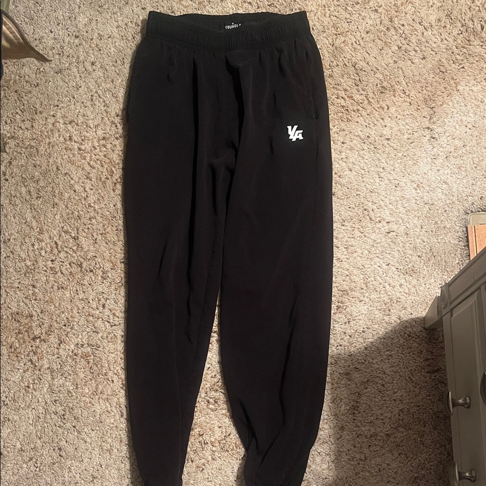 YoungLA Black Athletic Joggers